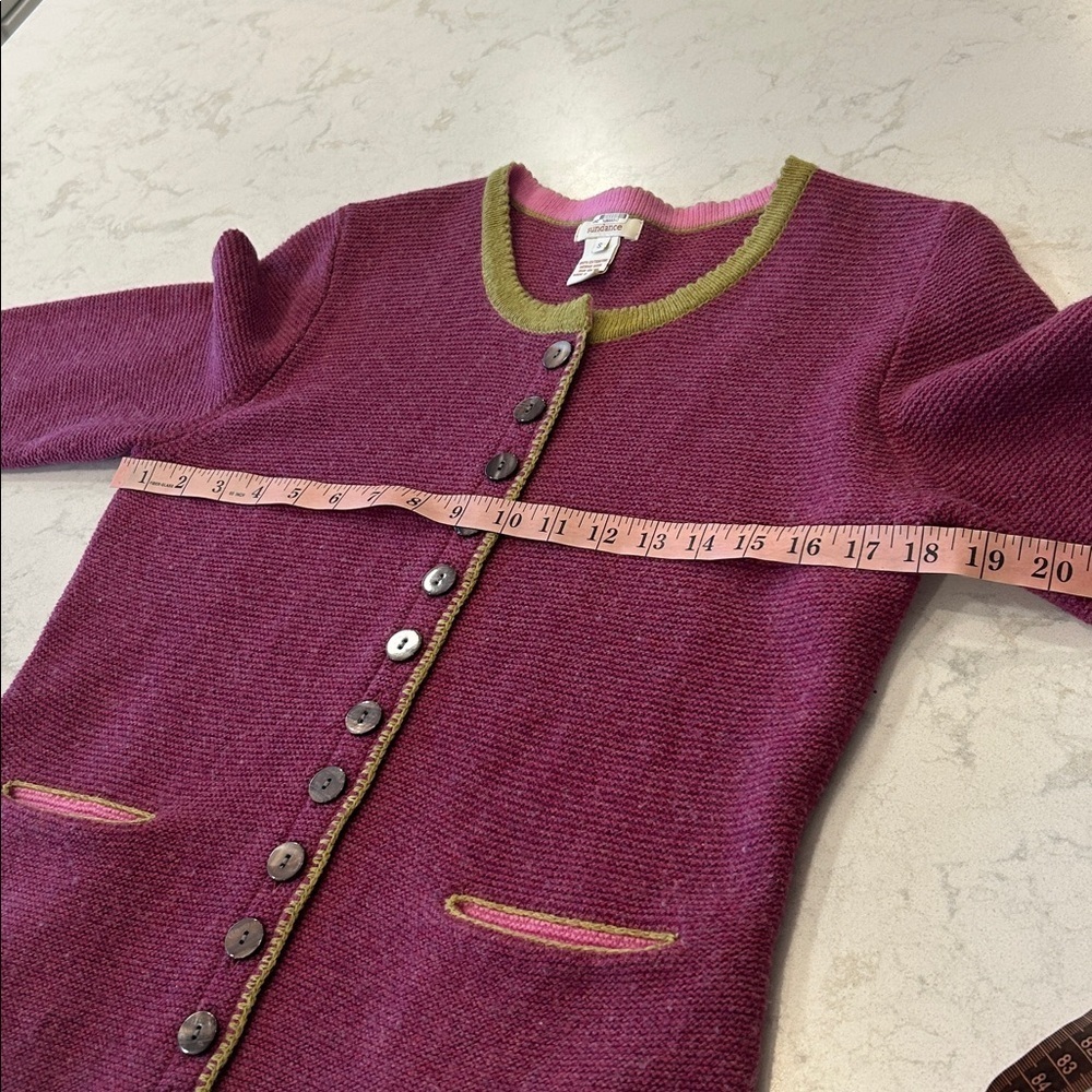 Sundance Tulla Cardigan Extrafine Merino Wool Classic Timeless Sweater Small - Picture 8 of 11